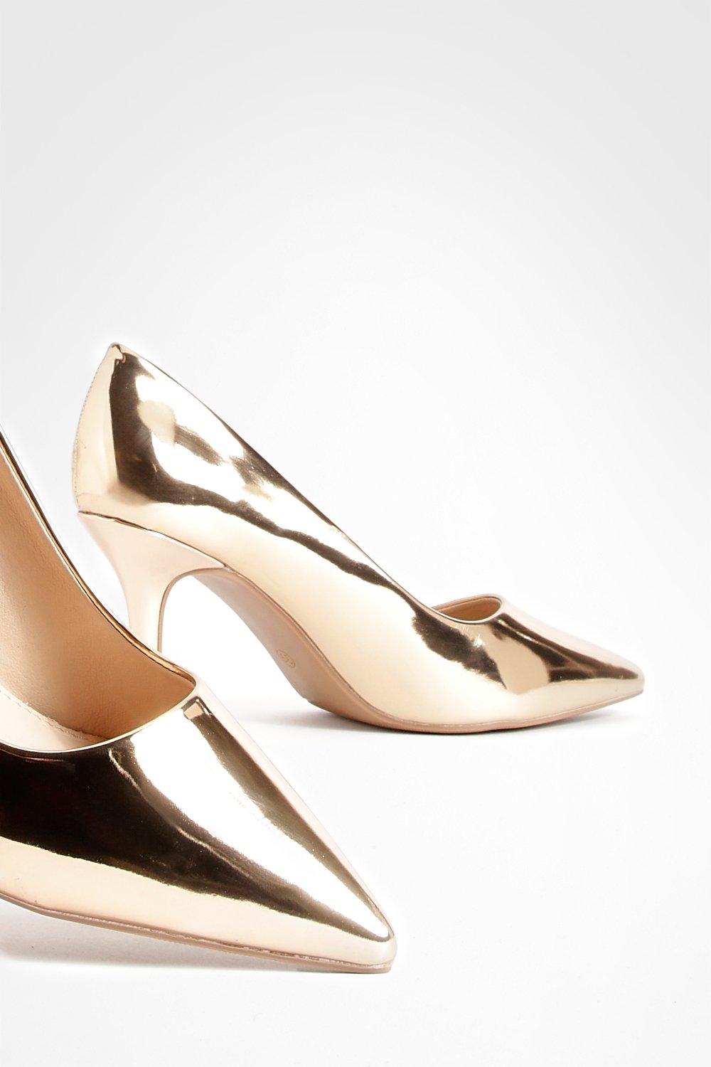 Metallic pumps hotsell rose gold